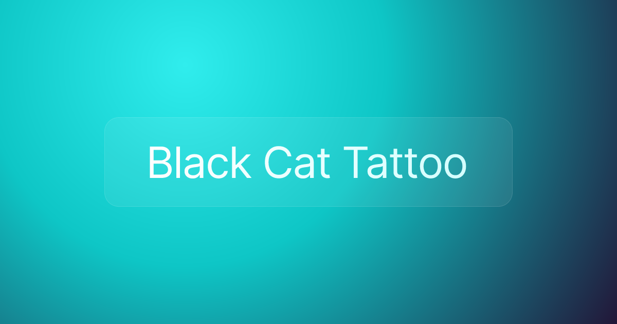 Black Cat Tattoo