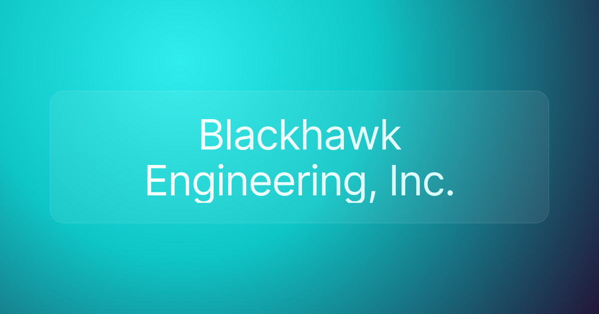 Blackhawk Engineering, Inc.