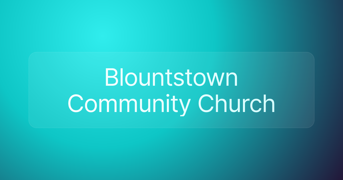Blountstown Community Church