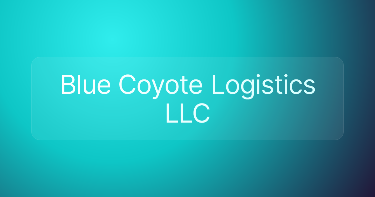 Blue Coyote Logistics LLC