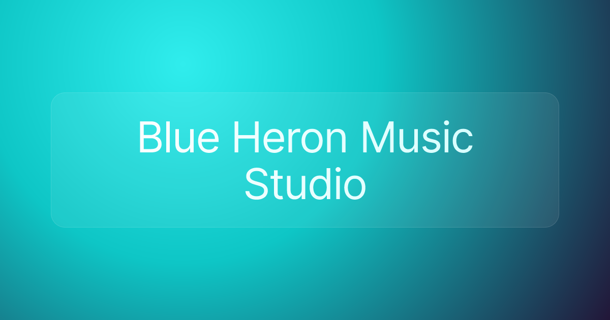 Blue Heron Music Studio