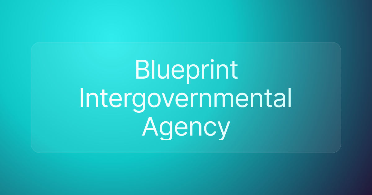 Blueprint Intergovernmental Agency