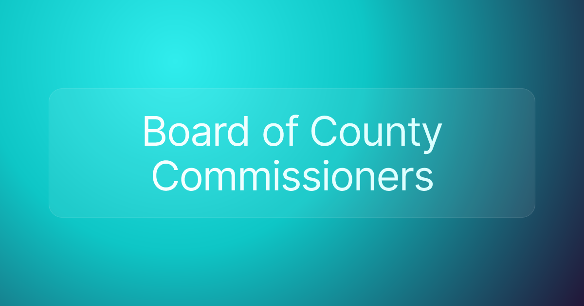 Board of County Commissioners