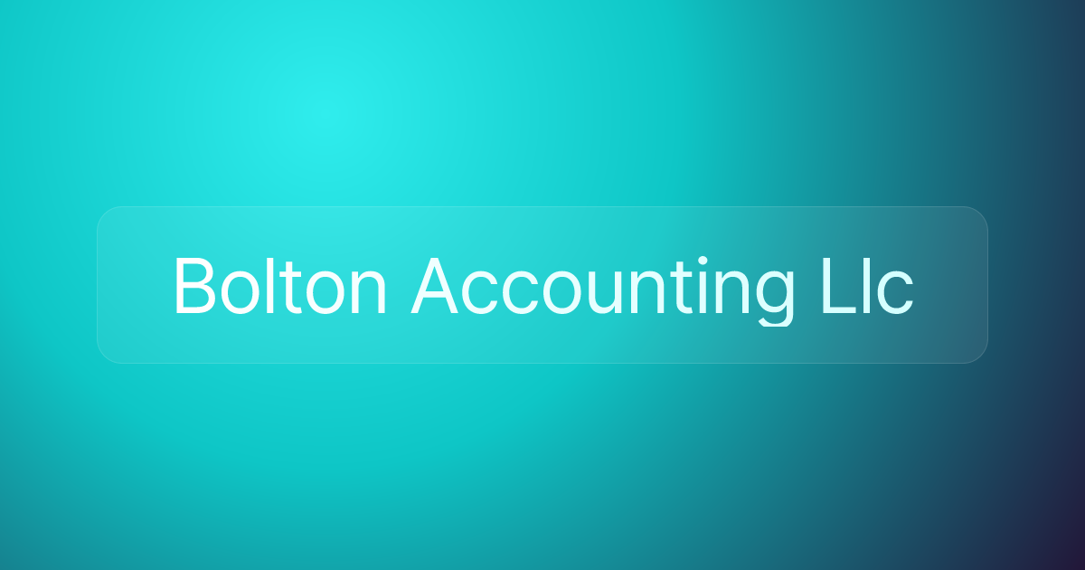 Bolton Accounting Llc