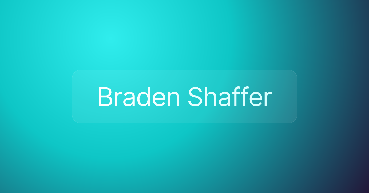 Braden Shaffer