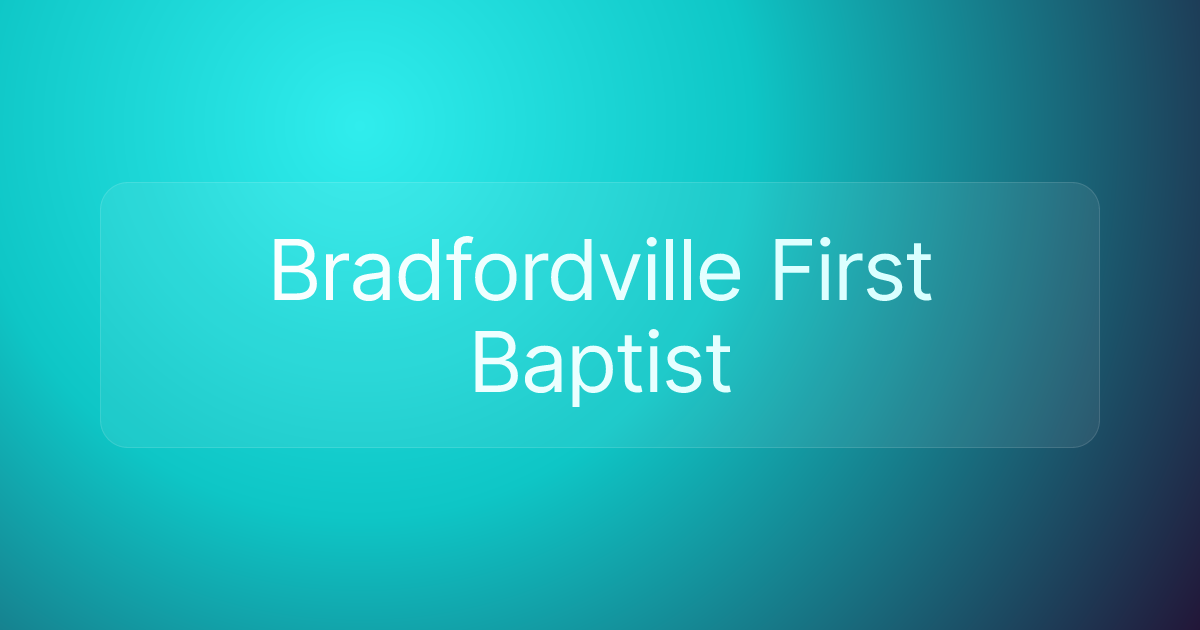 Bradfordville First Baptist