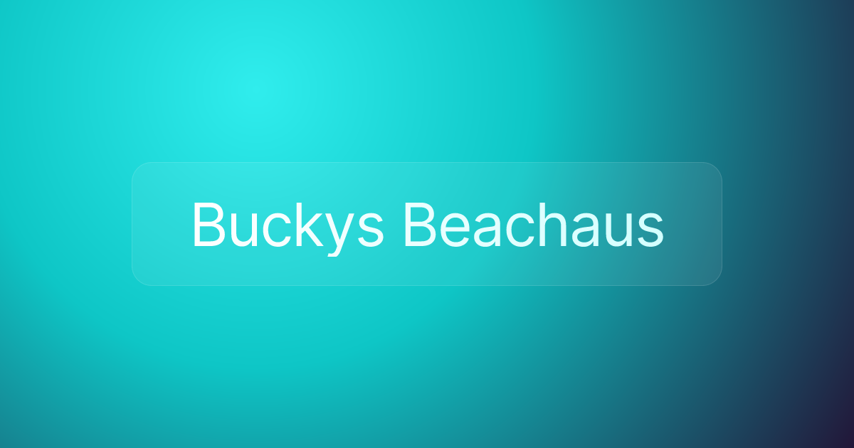 Buckys Beachaus