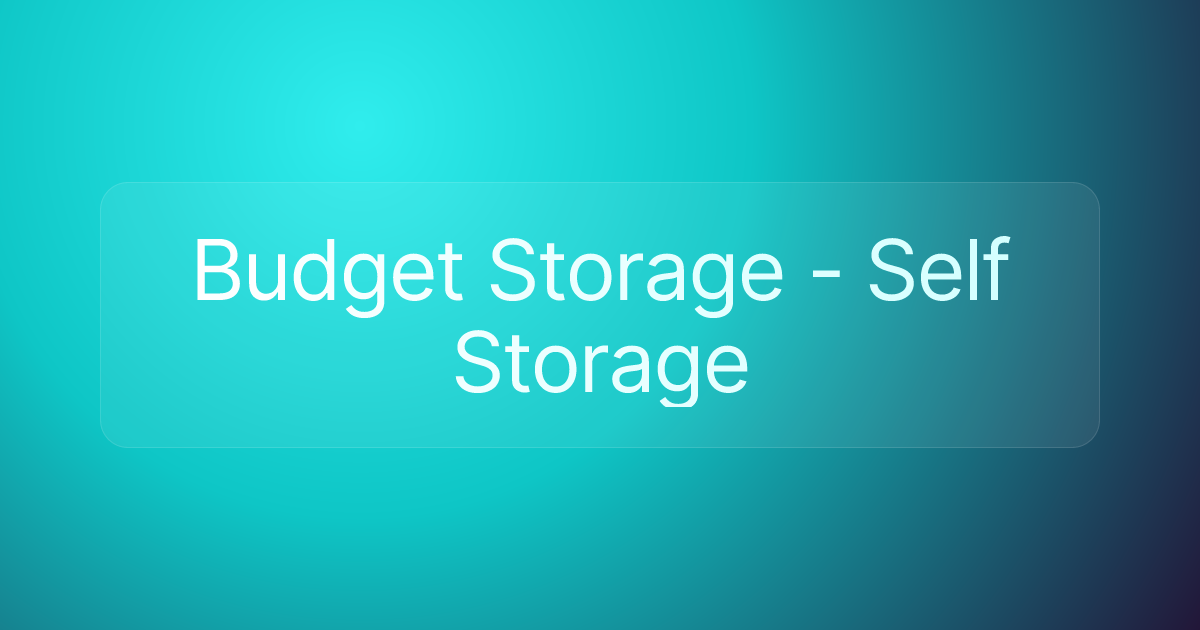 Budget Storage - Self Storage