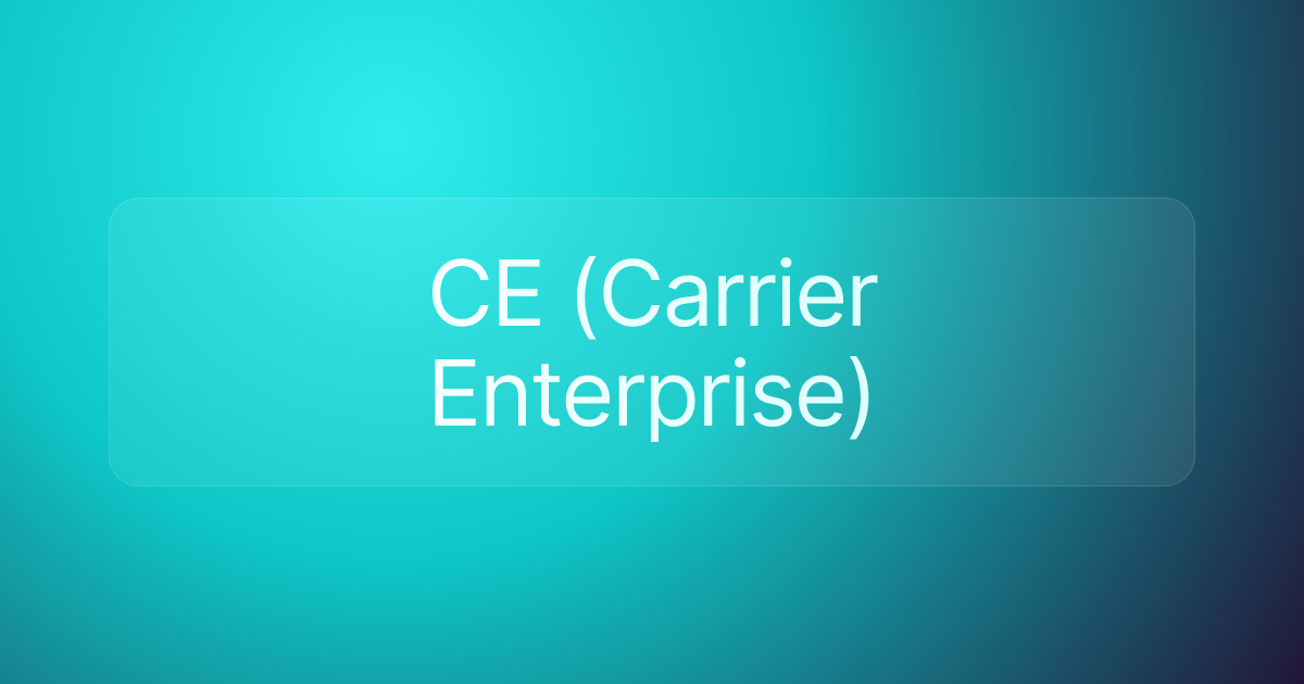 CE (Carrier Enterprise)