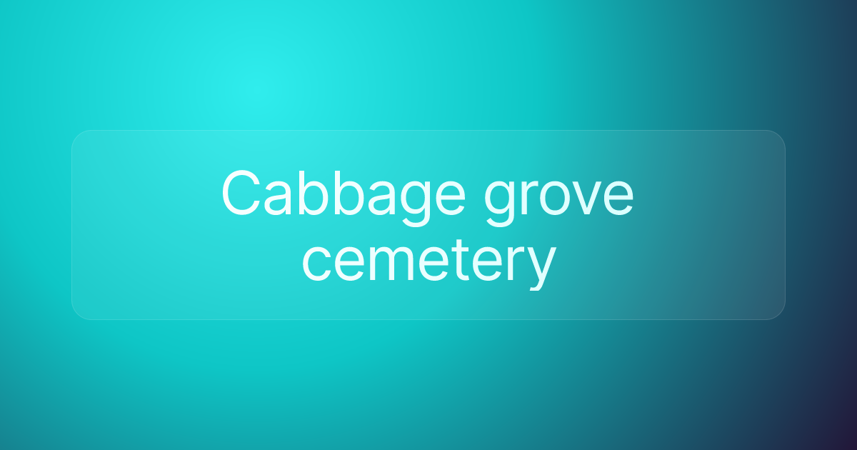 Cabbage grove cemetery