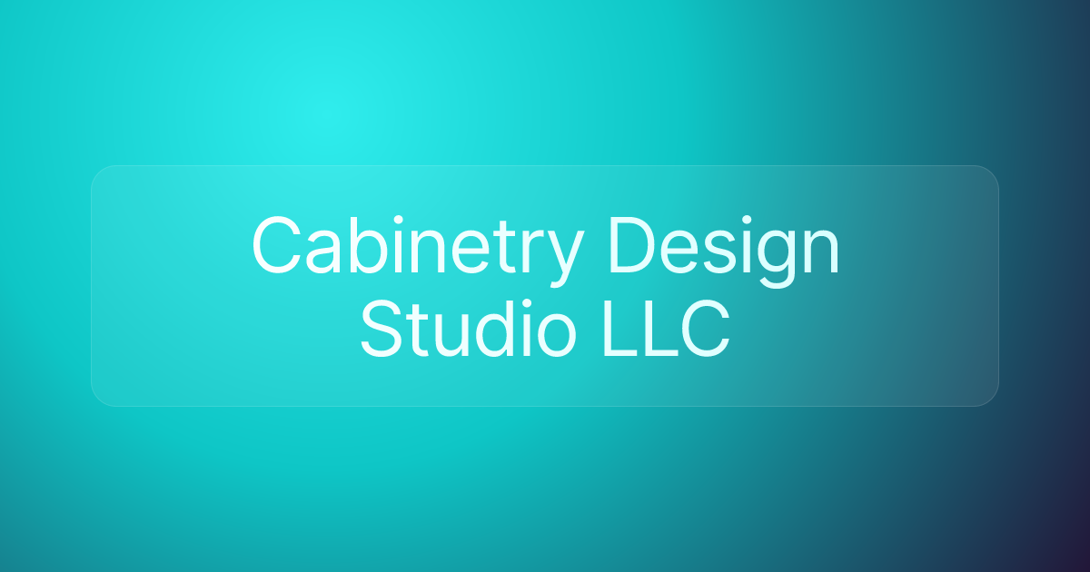 Cabinetry Design Studio LLC