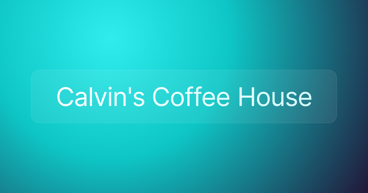 Calvin's Coffee House