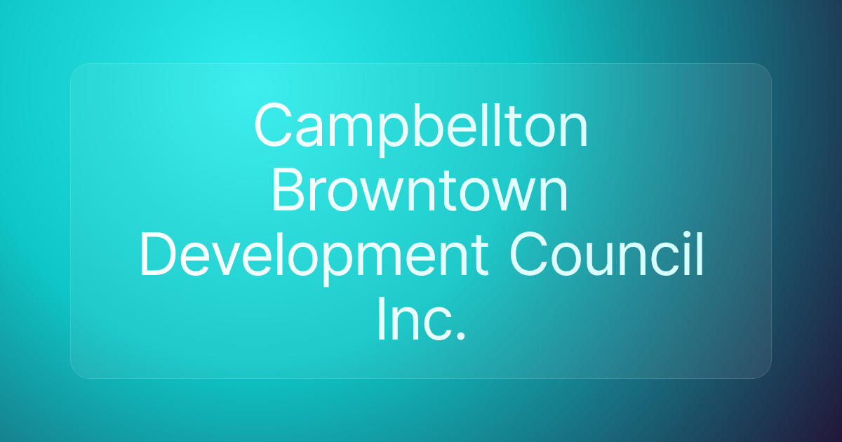 Campbellton Browntown Development Council Inc.