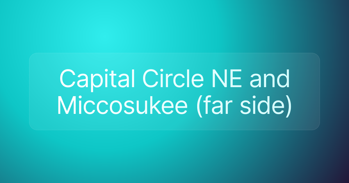Capital Circle NE and Miccosukee (far side)