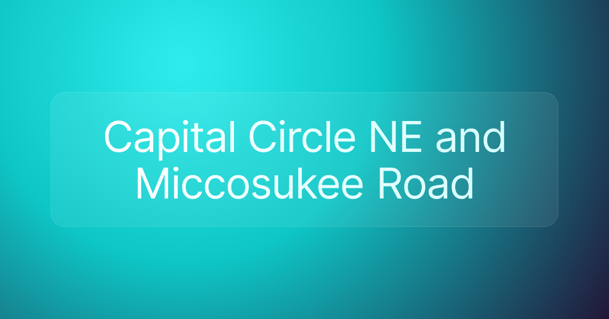 Capital Circle NE and Miccosukee Road