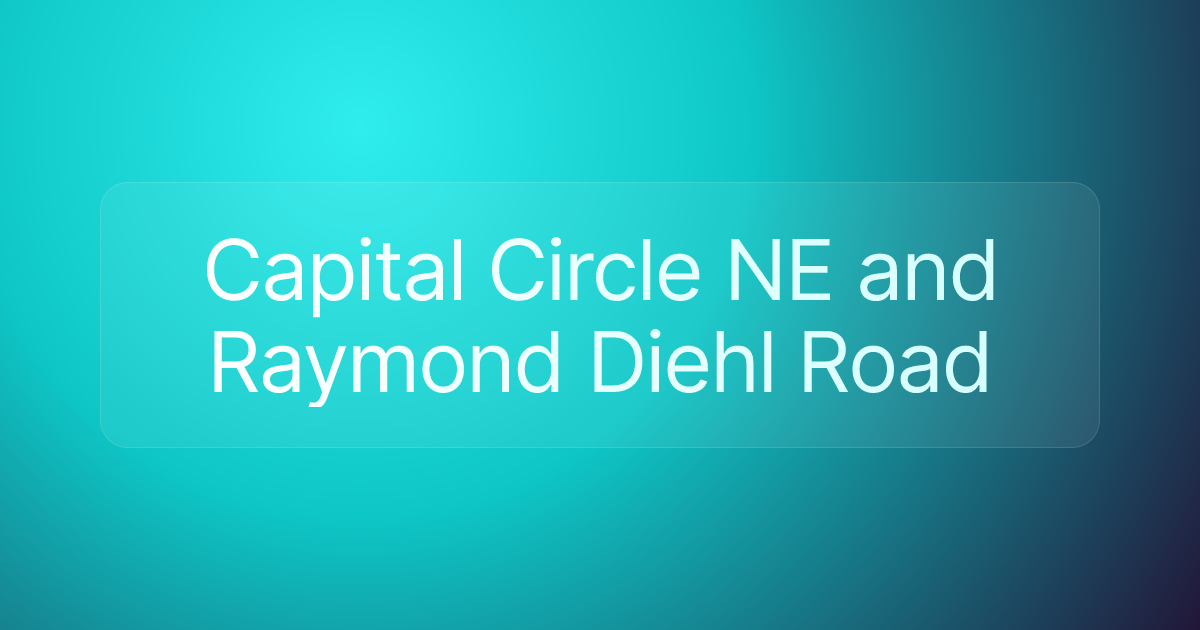 Capital Circle NE and Raymond Diehl Road