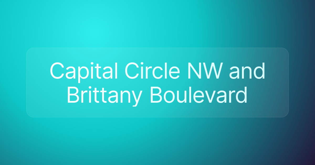 Capital Circle NW and Brittany Boulevard