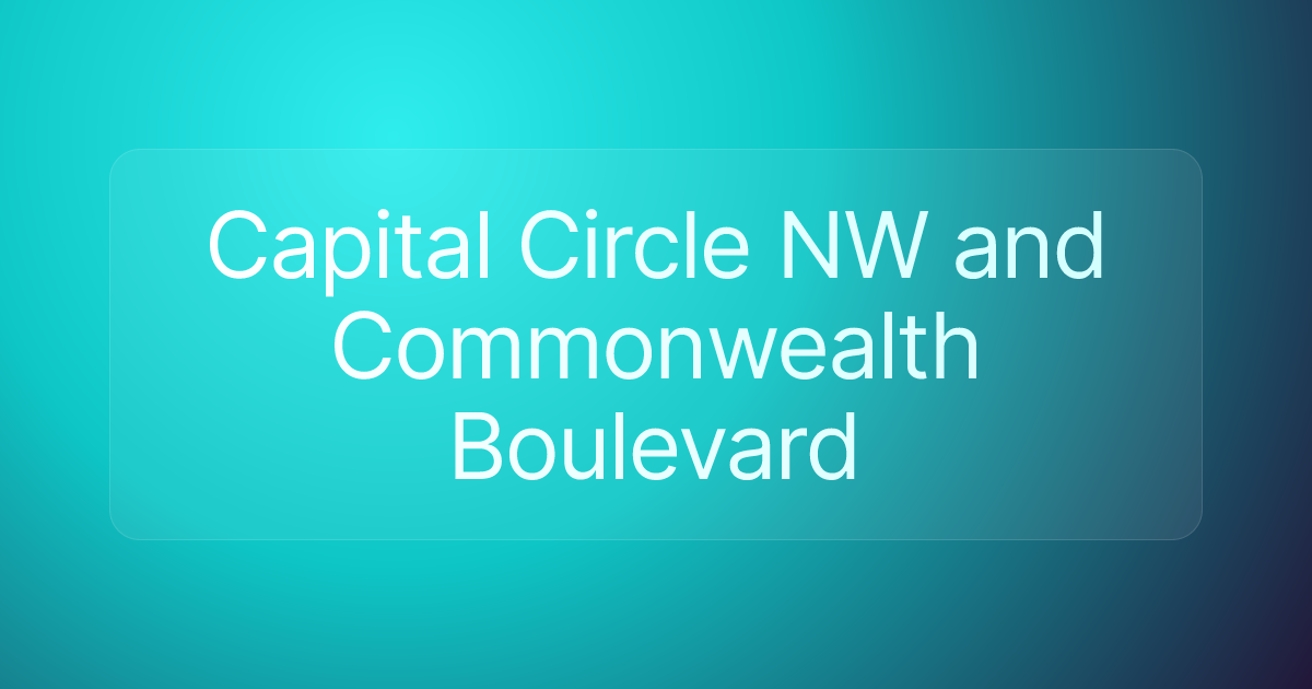 Capital Circle NW and Commonwealth Boulevard