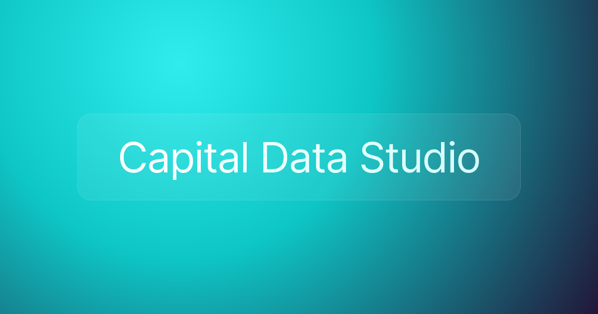 Capital Data Studio