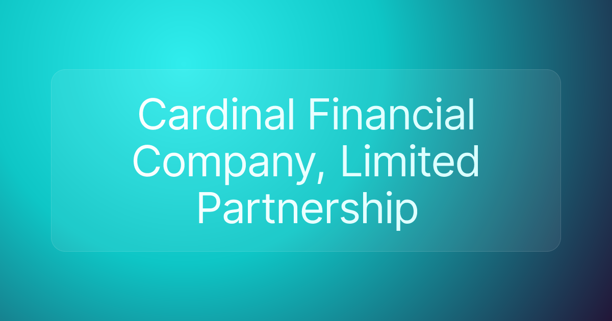 Cardinal Financial Company, Limited Partnership