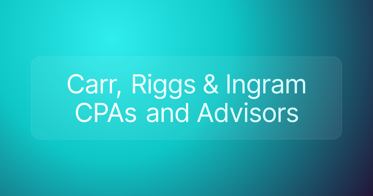 Carr, Riggs & Ingram CPAs and Advisors