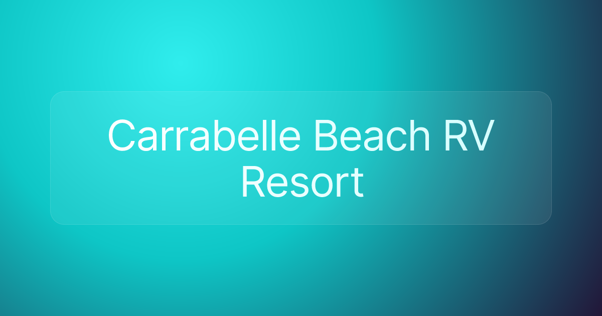 Carrabelle Beach RV Resort