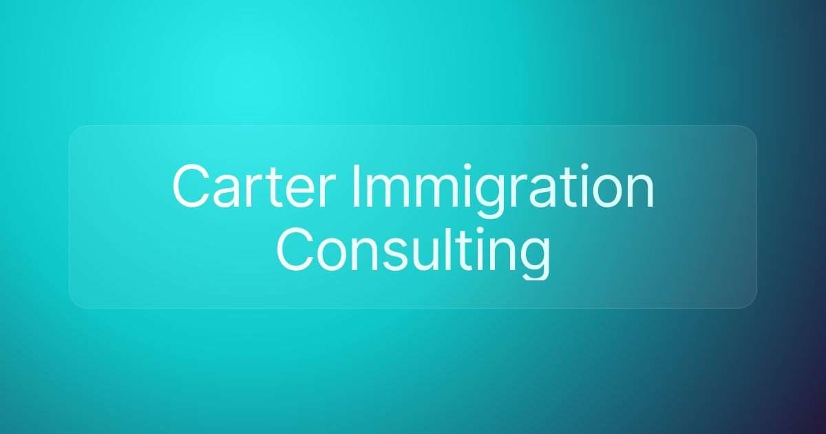 Carter Immigration Consulting