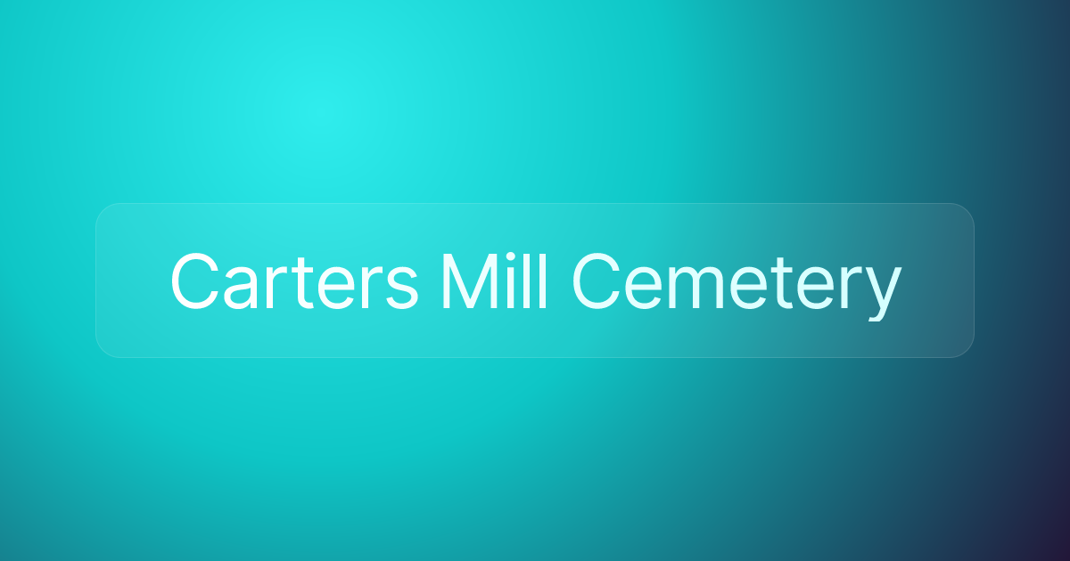Carters Mill Cemetery