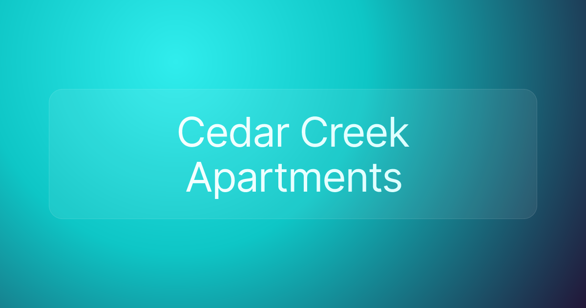 Cedar Creek Apartments