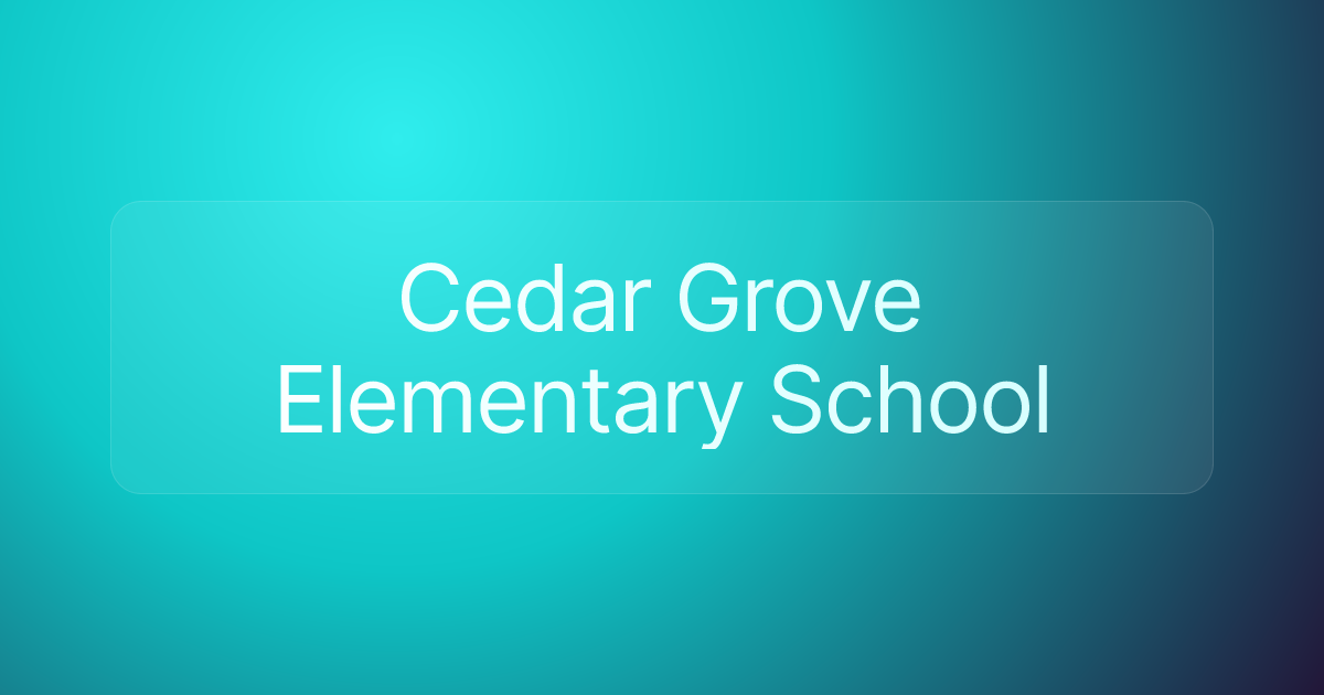 Cedar Grove Elementary School