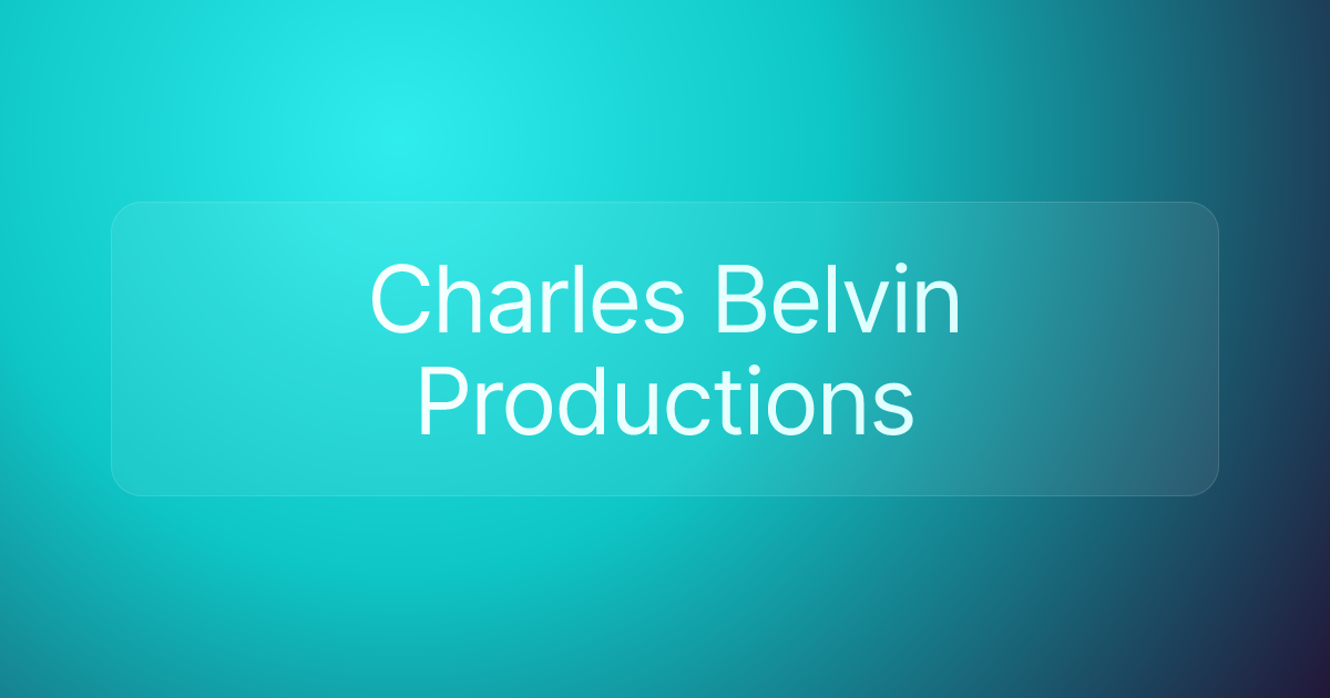 Charles Belvin Productions
