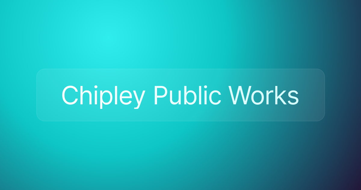 Chipley Public Works
