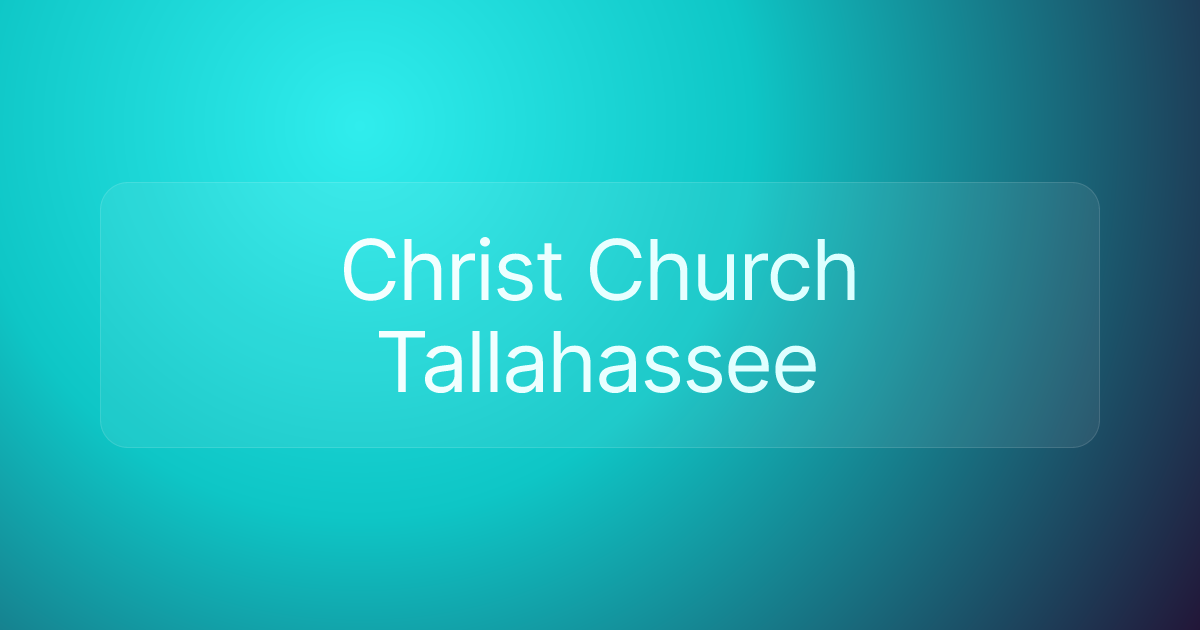 Christ Church Tallahassee