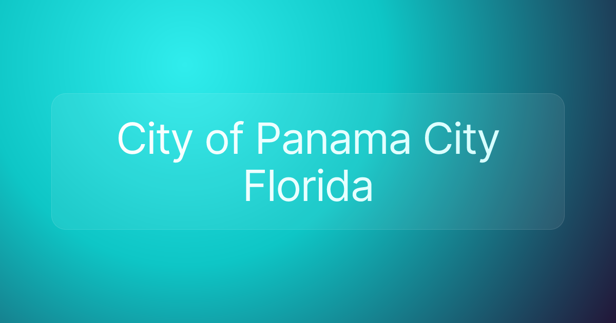 City of Panama City Florida