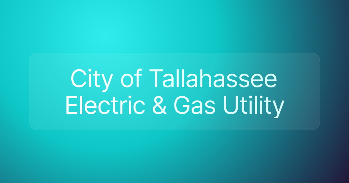 City of Tallahassee Electric & Gas Utility