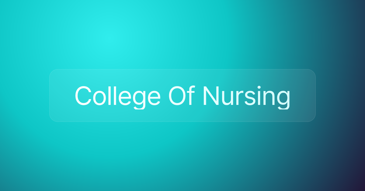 College Of Nursing