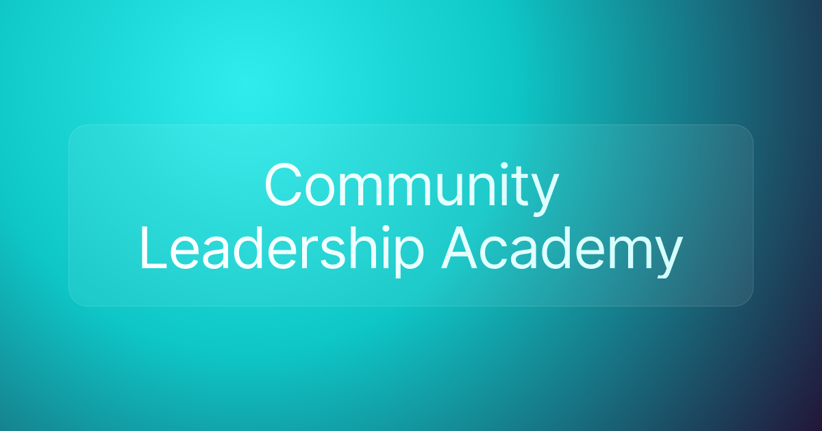 Community Leadership Academy