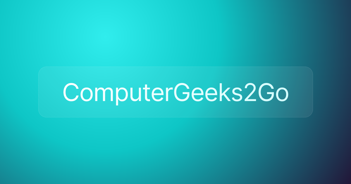 ComputerGeeks2Go
