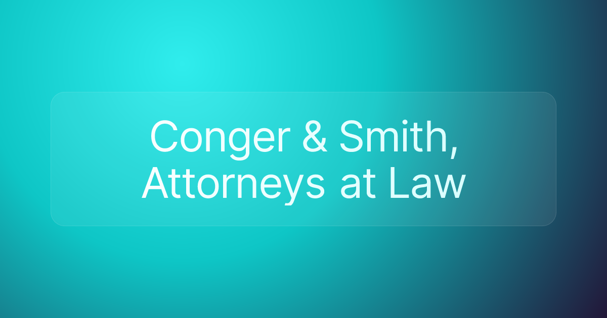 Conger & Smith, Attorneys at Law