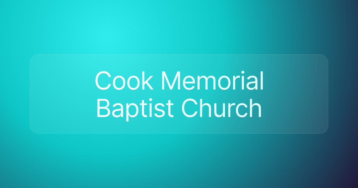 Cook Memorial Baptist Church
