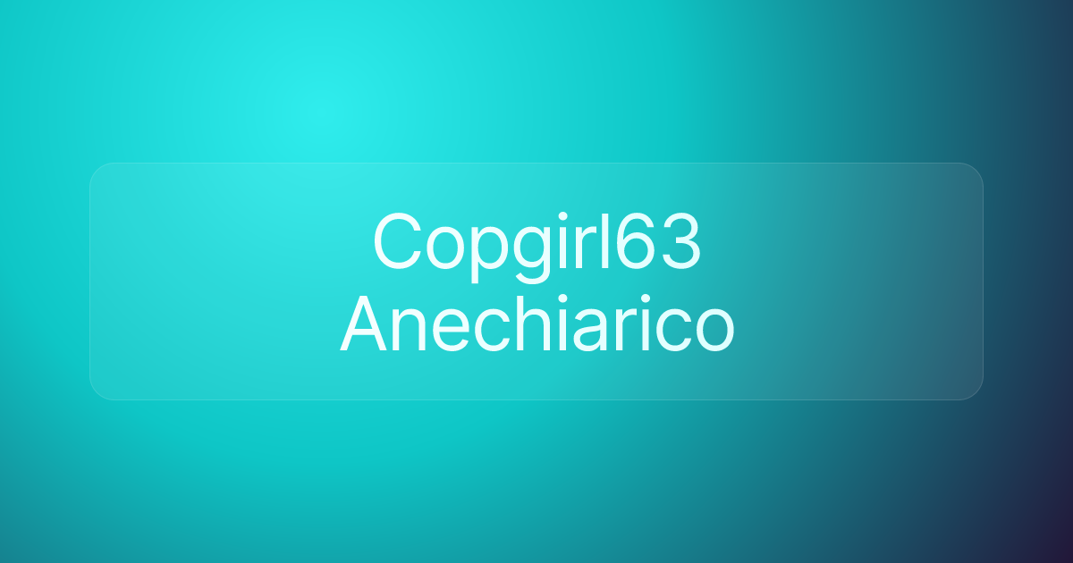 Copgirl63 Anechiarico
