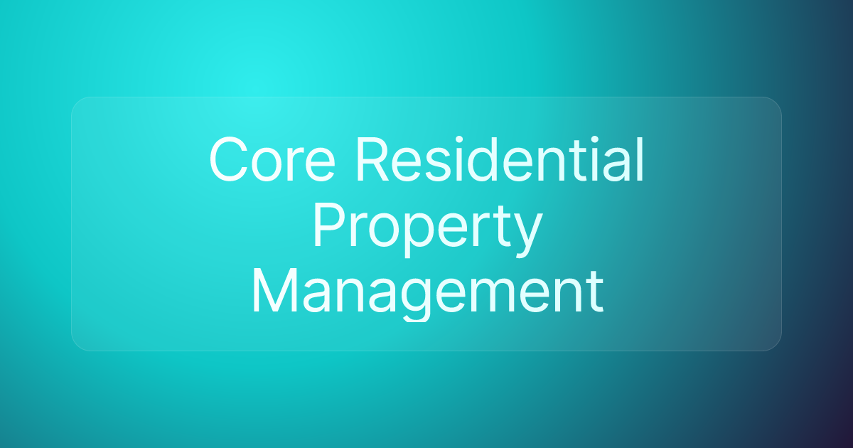 Core Residential Property Management
