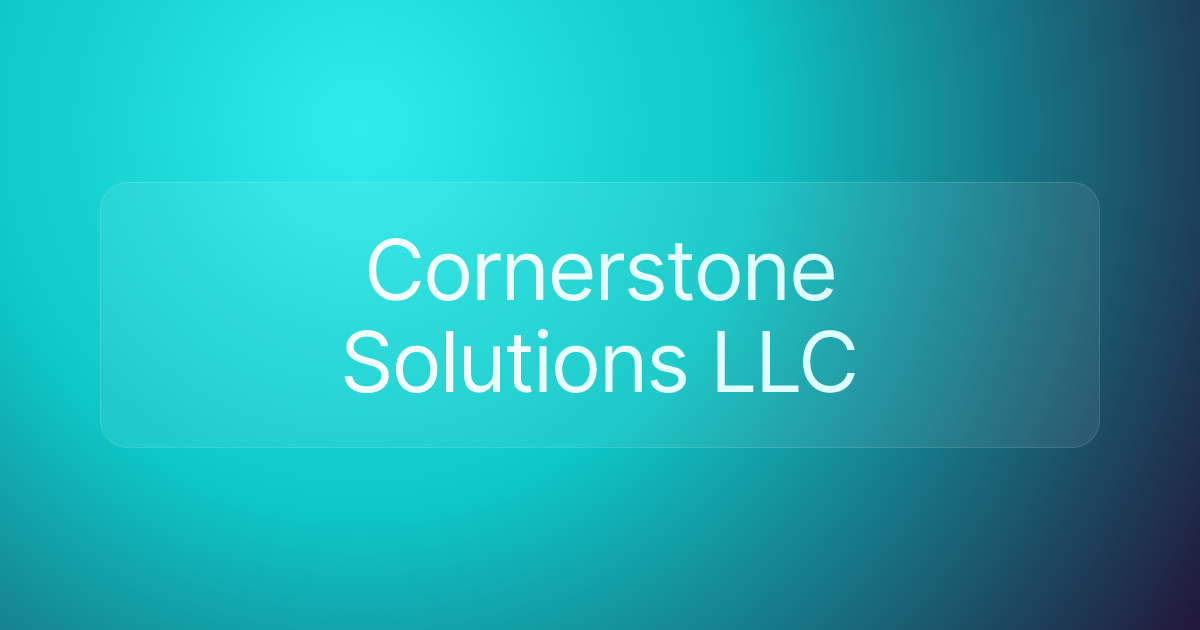 Cornerstone Solutions LLC