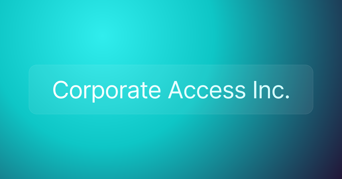 Corporate Access Inc.
