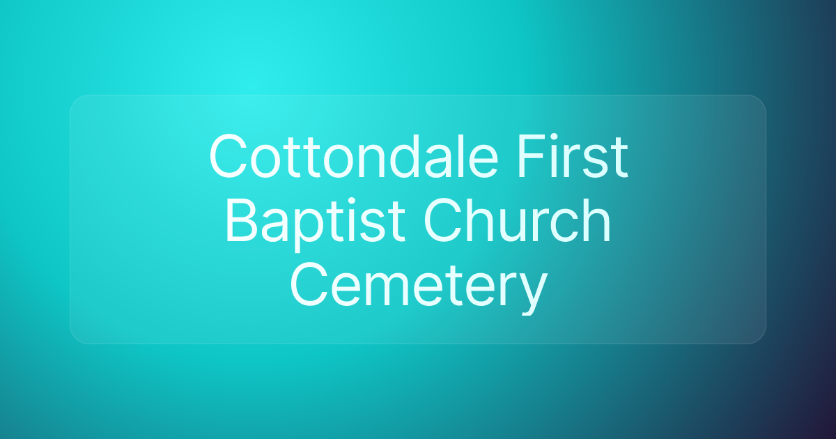Cottondale First Baptist Church Cemetery