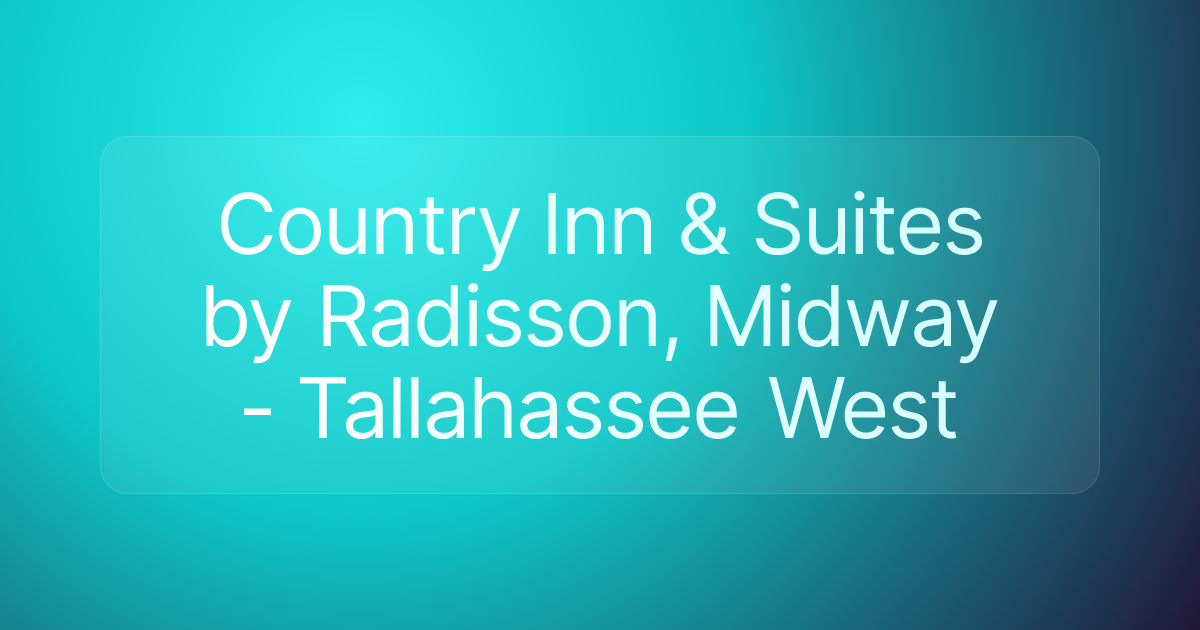 Country Inn & Suites by Radisson, Midway - Tallahassee West