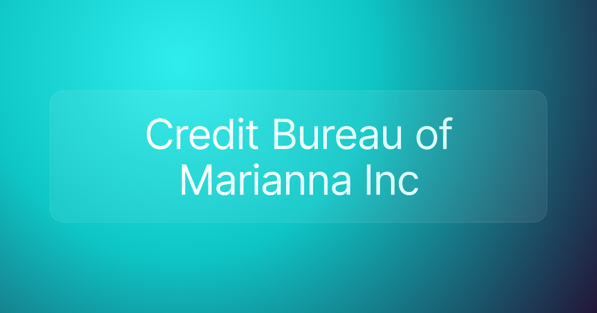 Credit Bureau of Marianna Inc