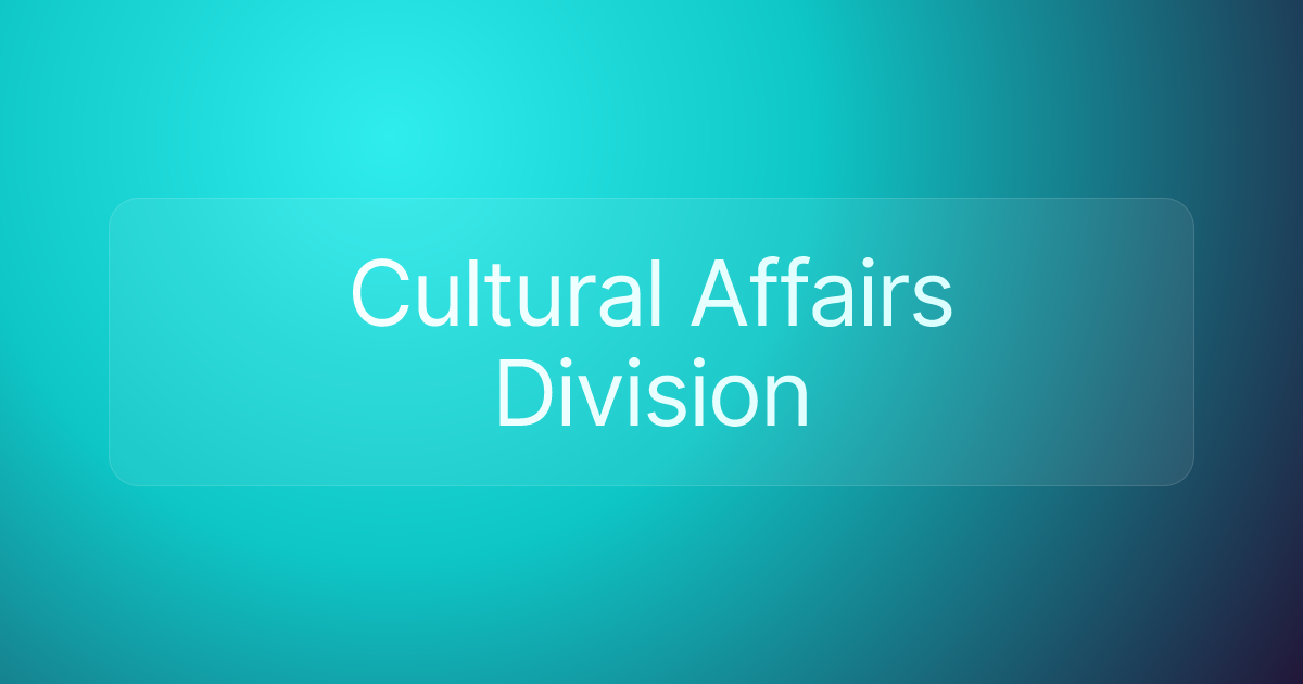 Cultural Affairs Division