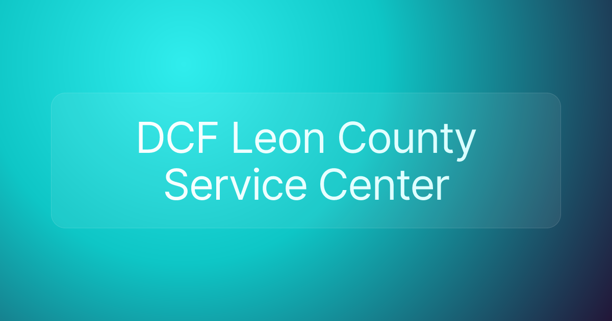 DCF Leon County Service Center