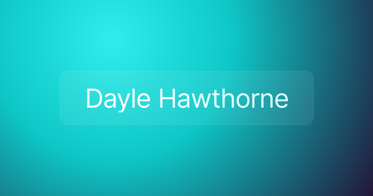 Dayle Hawthorne